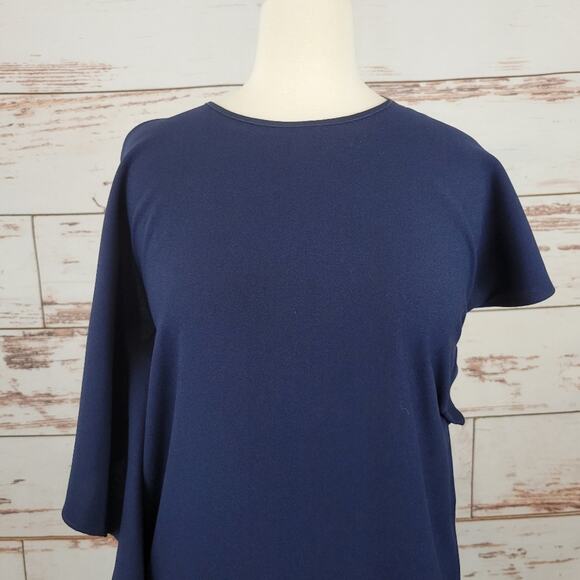 Revolve Blaque Label Maxi Dress Navy Flutter Winged M - Picture 9 of 15